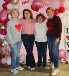 With Pat are our caterers: Shirley Blankenship, Monica Powers (Mac